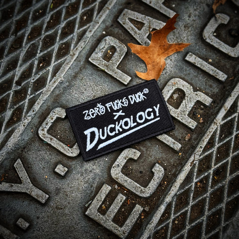 Zero Fucks Duck® Duckology Patch - V1 Black/White GITD