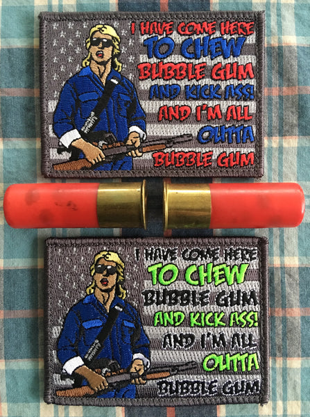 CHEW BUBBLE GUM AND KICK ASS MORALE PATCH SUBDUED EDITION - 2 Colors