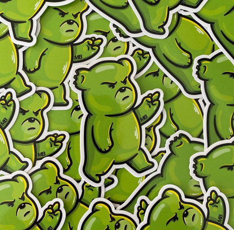 MamaBear FrankenGreen Bear Sticker