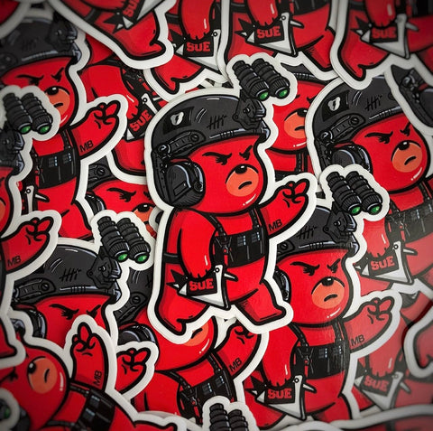 MamaBear X SOE Bear Sticker - RedRum