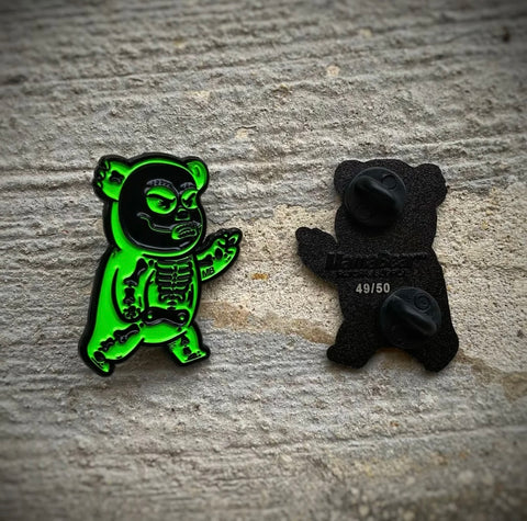 MamaBear SkeleBear Pin Series - Glow Green