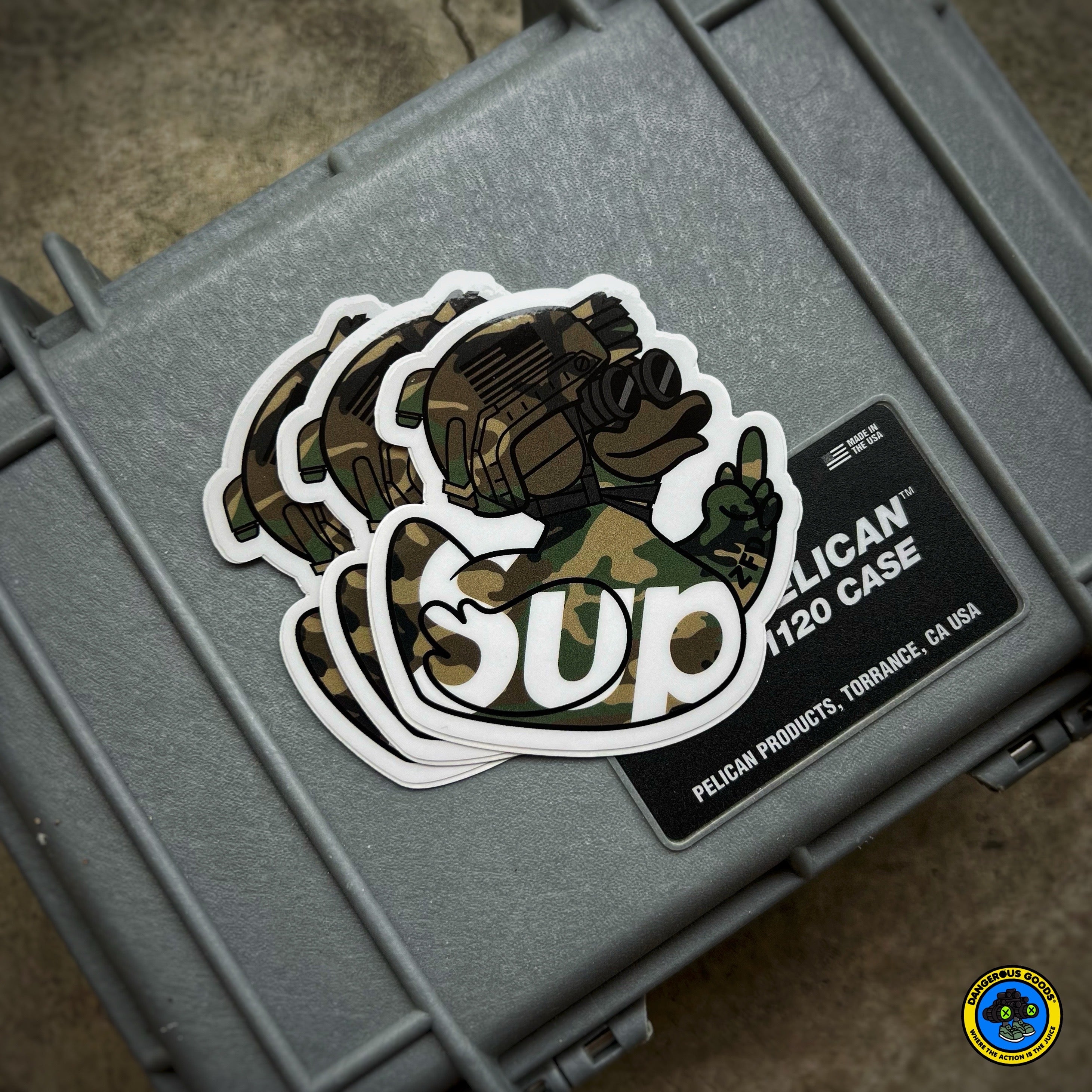 ZFD® Sup Duck Series Sticker - M81 Woodland Camo