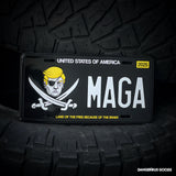 Dangerous Goods Calico Trump MAGA Aluminum Vanity License Plate