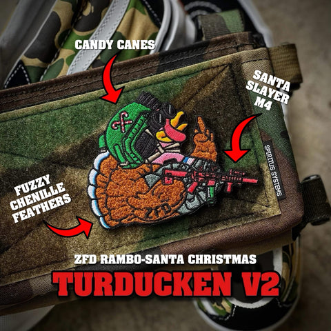 Zero Fucks Duck Tactical Turducken ZFD Patch - V2