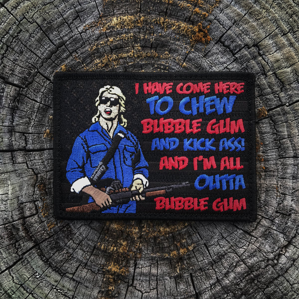 CHEW BUBBLE GUM AND KICK ASS MORALE PATCH BLACK EDITION - 2 Colors