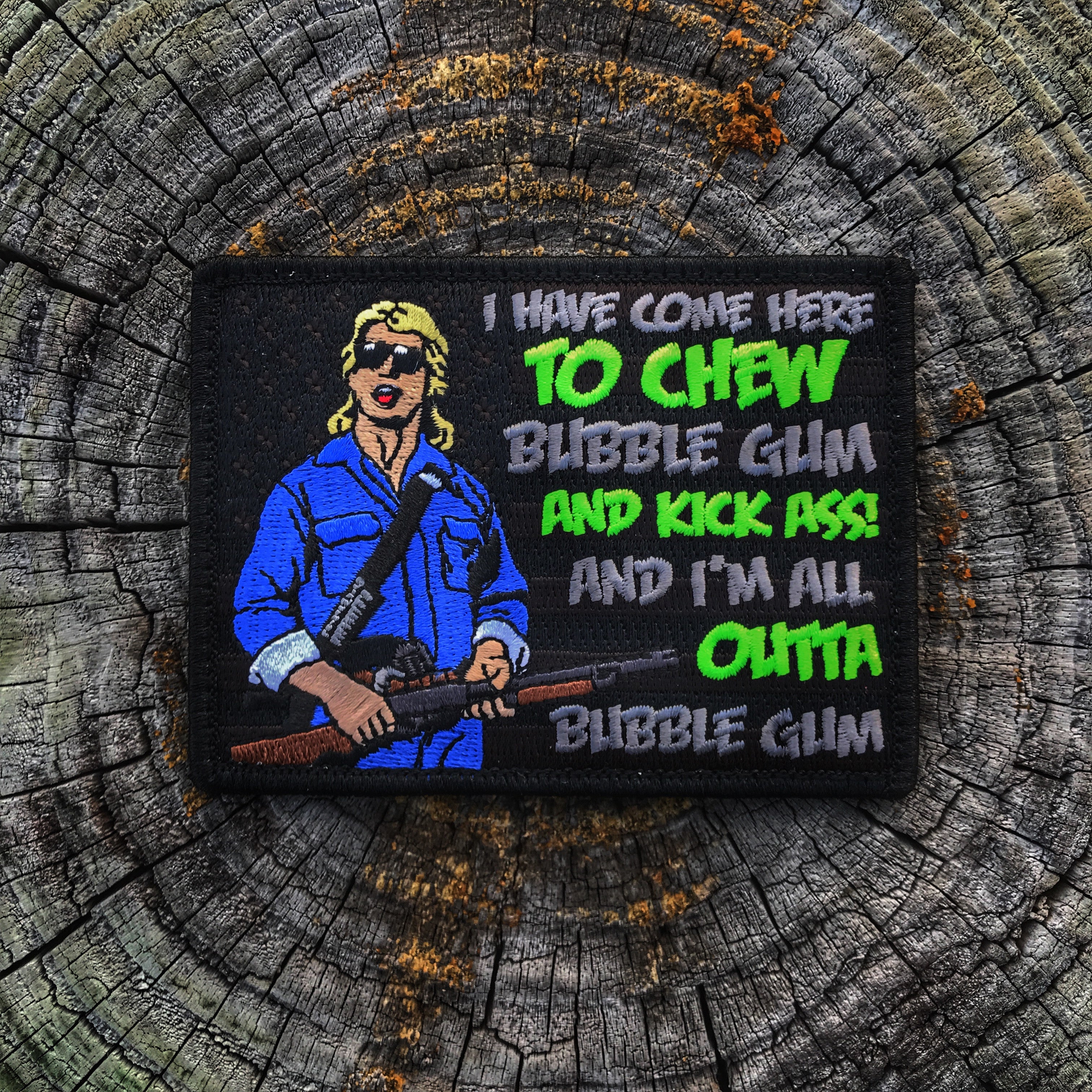 CHEW BUBBLE GUM AND KICK ASS MORALE PATCH BLACK EDITION - 2 Colors