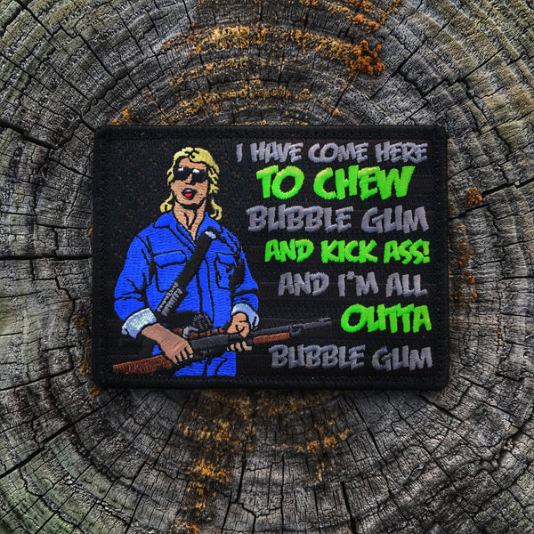 CHEW BUBBLE GUM AND KICK ASS MORALE PATCH BLACK EDITION - 2 Colors