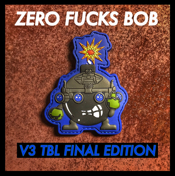 ZERO FUCKS BOB "ZFB" PVC MORALE PATCH SERIES - THIN BLUE LINE EDITION